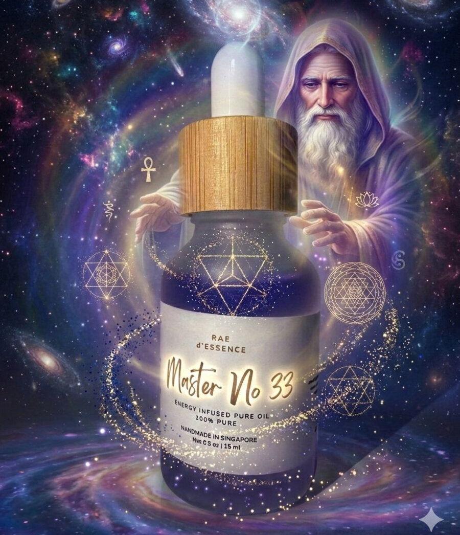Master No. 33 energy infused essential oil by Rae of Light SG